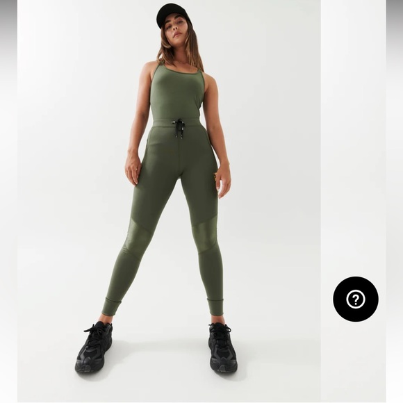 NWT $129 PE NATION Leggings, Green, Small - Picture 1 of 5